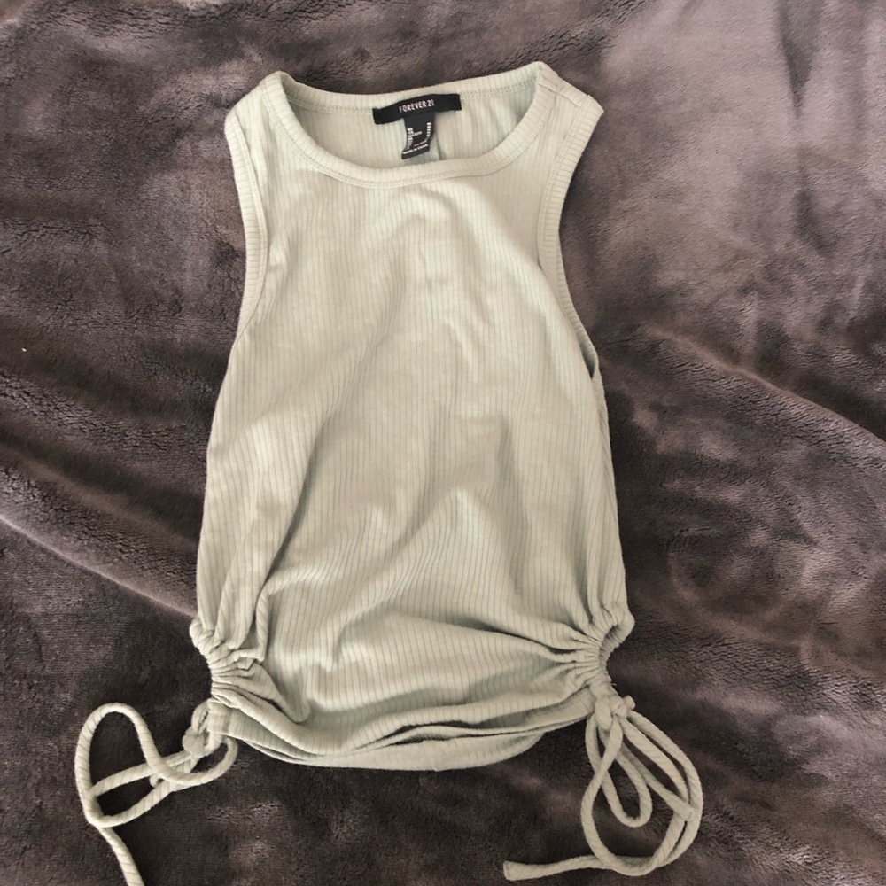 Forever 21 light sage green high neck cut out tank. Medium